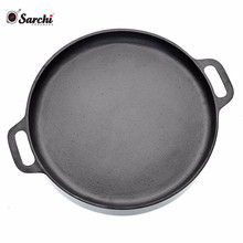 12/14 Inch Pre-seasoned Cast Iron Round Pizza Pan